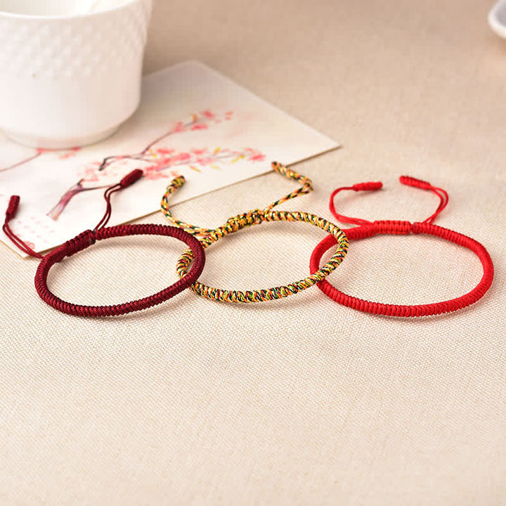 BWOOOH Tibetan Lucky 3 Combination Sets Red String Bracelet