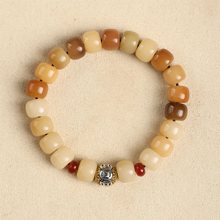 BWOOOH Natural Bodhi Seed The Lord of the Corpse Forest Om Mani Padme Hum Wisdom Bracelet