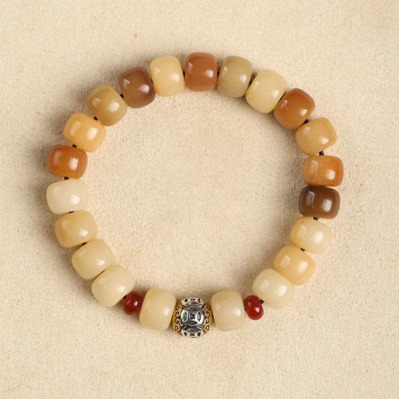 BWOOOH Natural Bodhi Seed The Lord of the Corpse Forest Om Mani Padme Hum Wisdom Bracelet