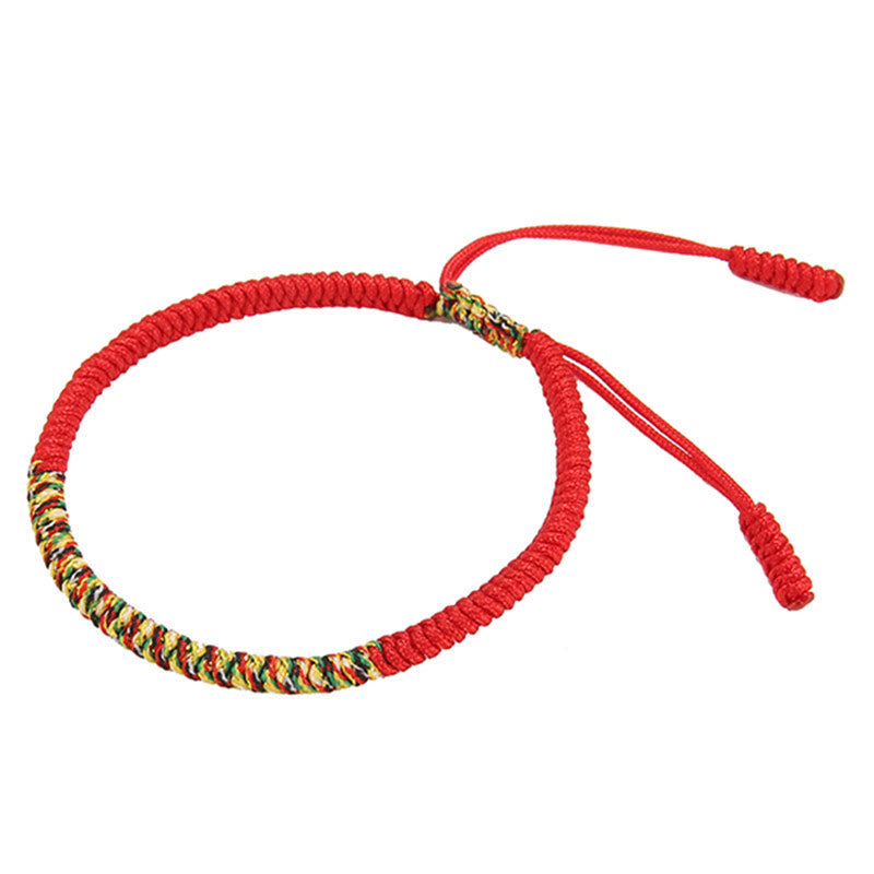 BWOOOH Tibetan Handmade Multicolor King Kong Knot Luck Strength Braided Bracelet  -  natural stone Tibetan bracelet for spir...