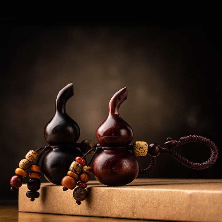 BWOOOH Tibetan Ebony Small Leaf Red Sandalwood Gourd Luck