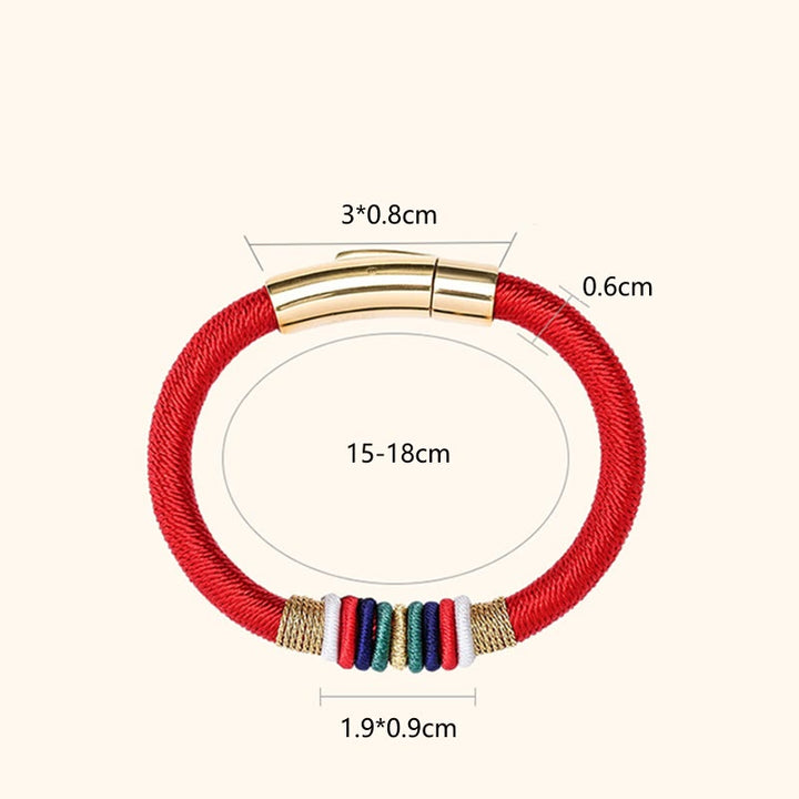 BWOOOH Tibetan Handmade Colorful King Kong Knot Five Elements Luck Braid String Bracele | spiritual healing bracelet