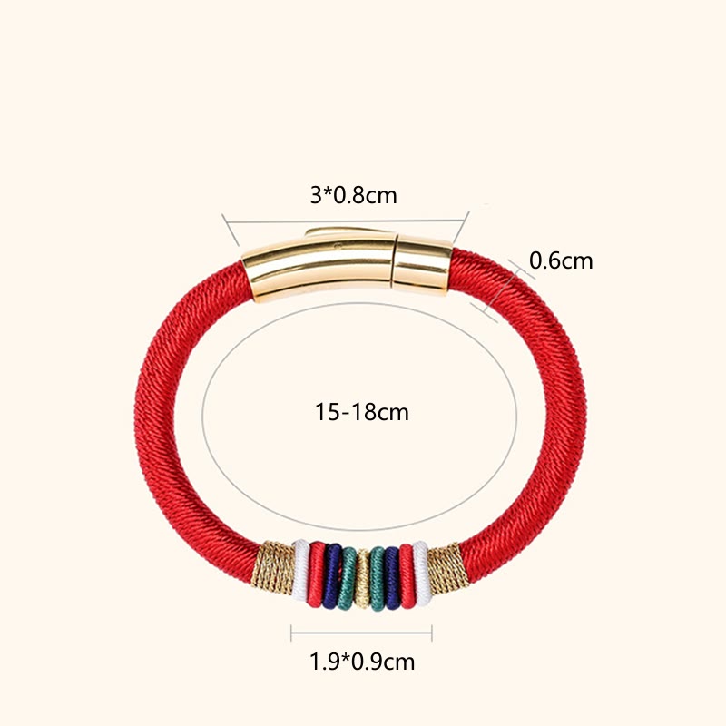 BWOOOH Tibetan Handmade Colorful King Kong Knot Five Elements Luck Braid String Bracele | spiritual healing bracelet