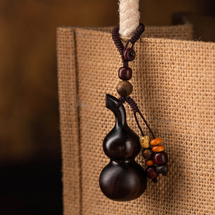 BWOOOH Tibetan Ebony Small Leaf Red Sandalwood Gourd Luck