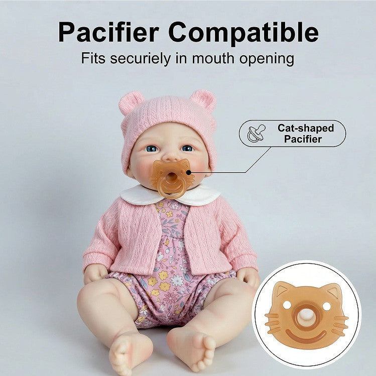 CuddleSoft 12-inch Solid Silicone Reborn Baby - Bathable, Stretchable Limbs, Realistic Eye Material, 1000g, Lifelike Texture Companion Doll