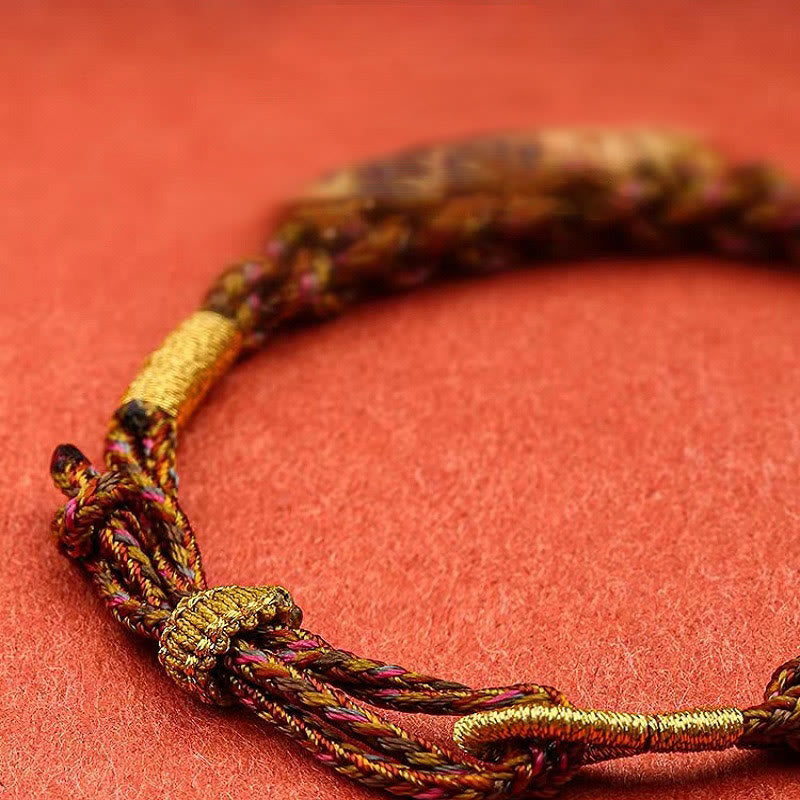 BWOOOH Tibetan Five God Of Wealth Thangka Luck Braid String Bracelet