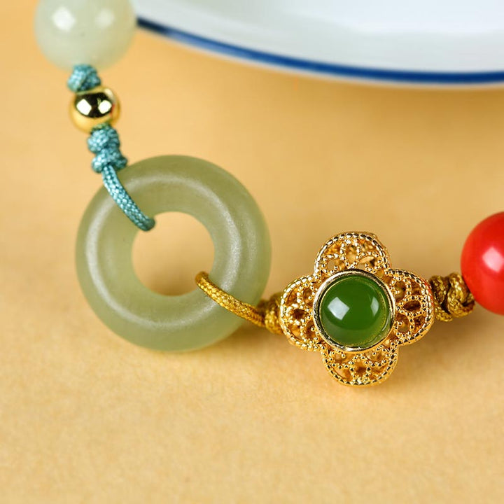 BWOOOH Natural Cinnabar Jade Blessing Bracelet