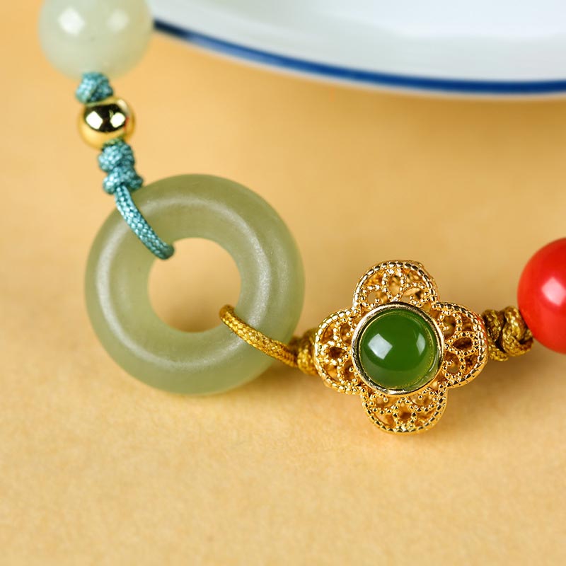 BWOOOH Natural Cinnabar Jade Blessing Bracelet