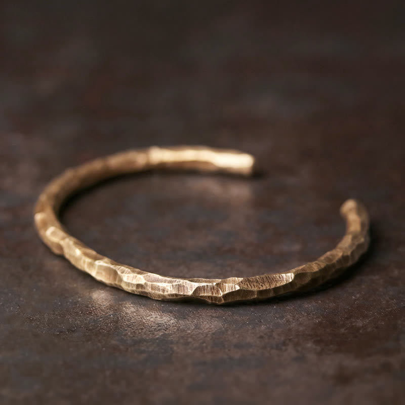 BWOOOH Tibetan Bump Texture Copper Luck Cuff Bracelet Bangle  -  Copper Tibetan bracelet for spiritual healing and mindful l...