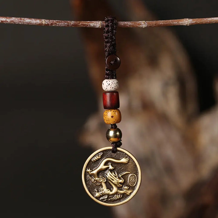 Chinese Zodiac Copper Luck Keychain Decoration - Dragon - Key Chain