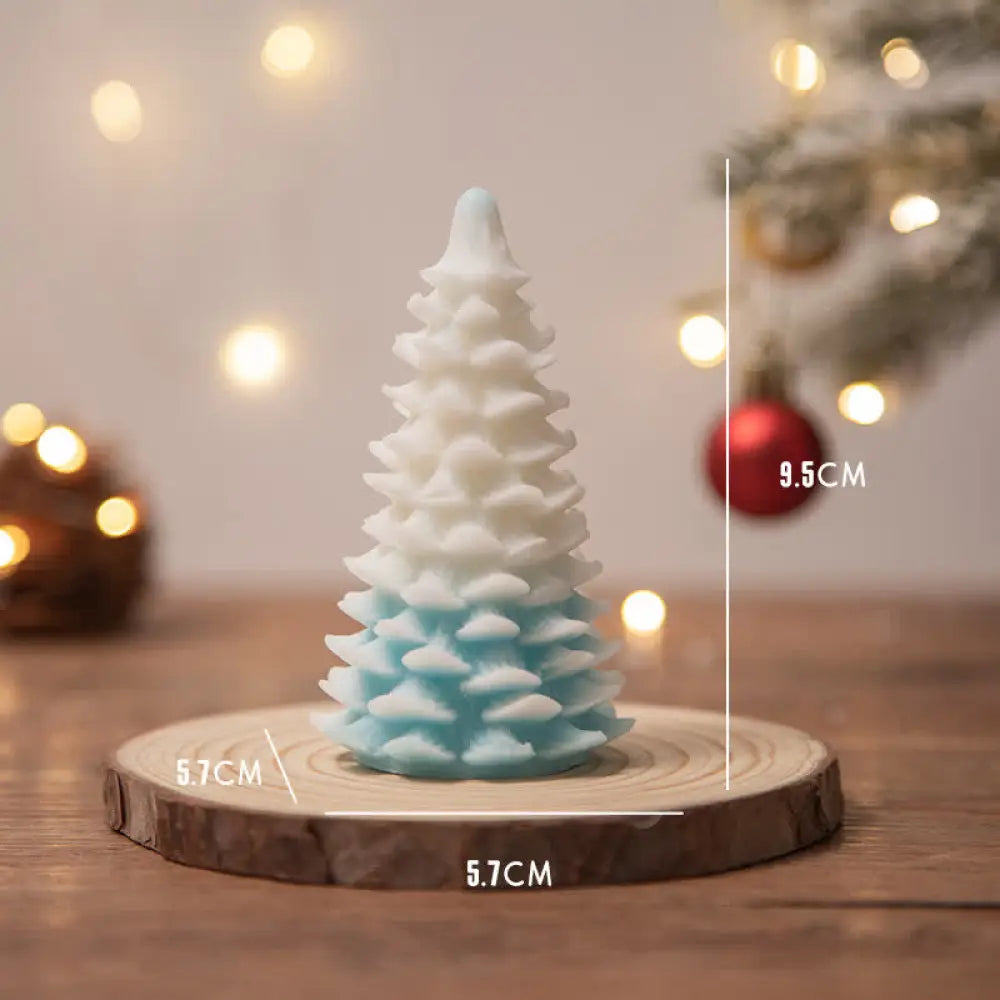 Christmas Tree Scented Soy Wax Candle Gift For Family Friends - Blue Cedar Christmas Tree(Blackberry Basil) - Candles