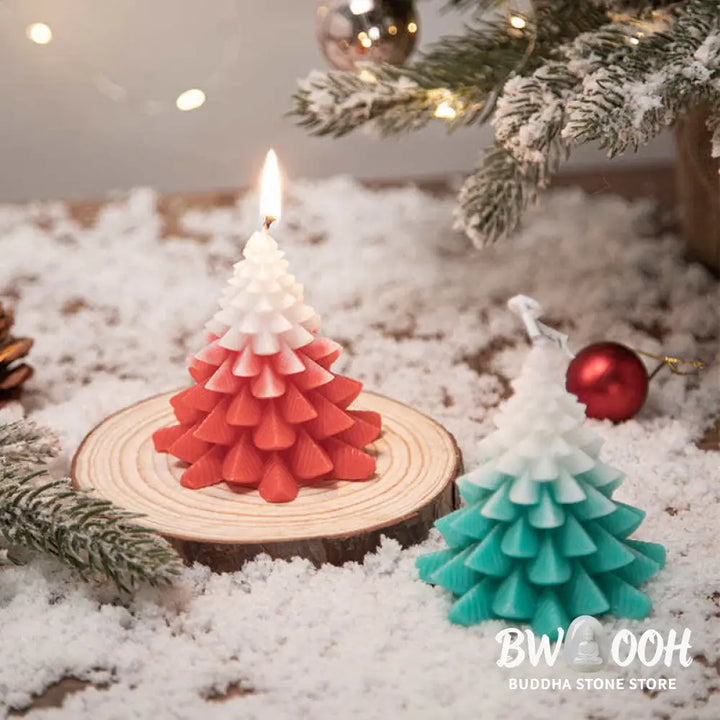 Christmas Tree Scented Soy Wax Candle Gift For Family Friends - Candles