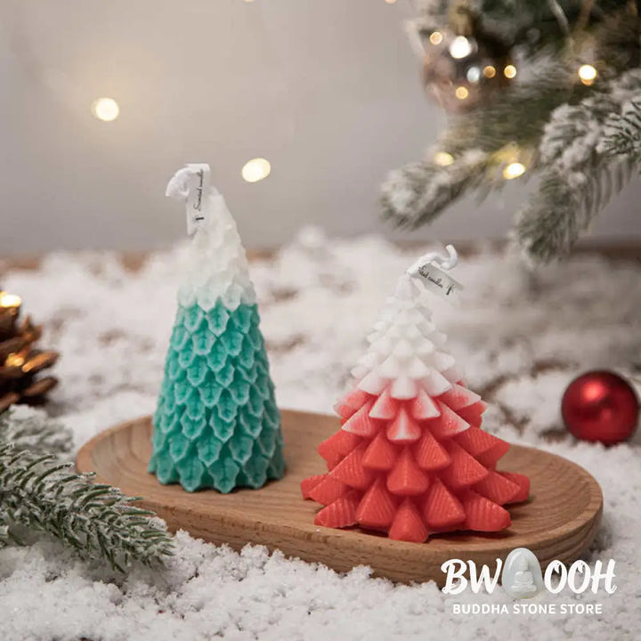 Christmas Tree Scented Soy Wax Candle Gift For Family Friends - Candles