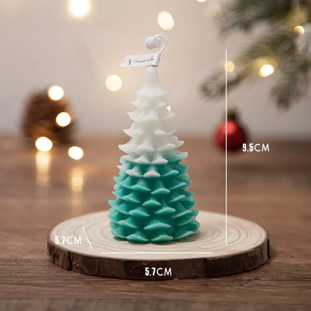 Christmas Tree Scented Soy Wax Candle Gift For Family Friends - Dark Green Cedar Christmas Tree(Pomelo) - Candles