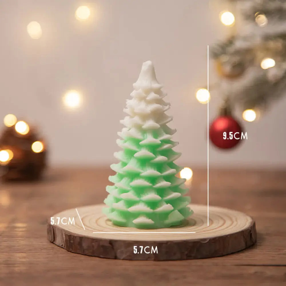 Christmas Tree Scented Soy Wax Candle Gift For Family Friends - Green Cedar Christmas Tree(Pomelo) - Candles