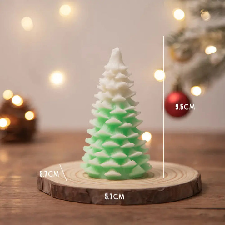 Christmas Tree Scented Soy Wax Candle Gift For Family Friends - Green Cedar Christmas Tree(Pomelo) - Candles