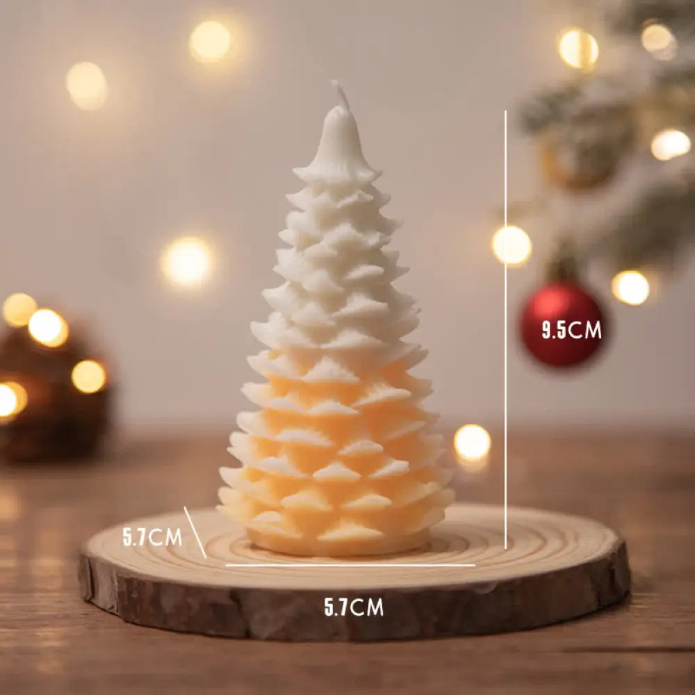 Christmas Tree Scented Soy Wax Candle Gift For Family Friends - Orange Cedar Christmas Tree(Wild Orange Blossom)