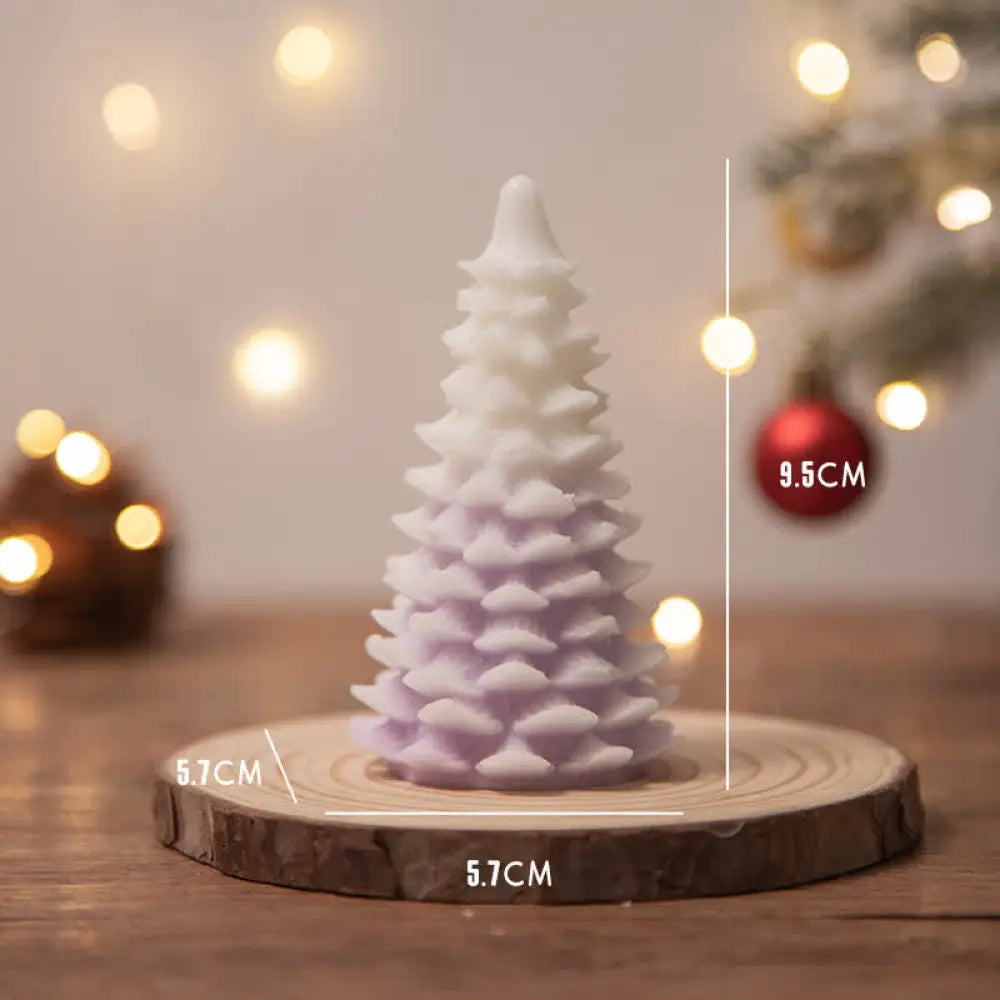 Christmas Tree Scented Soy Wax Candle Gift For Family Friends - Purple Cedar Christmas Tree(Lavender) - Candles