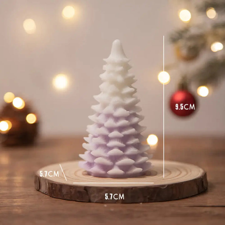 Christmas Tree Scented Soy Wax Candle Gift For Family Friends - Purple Cedar Christmas Tree(Lavender) - Candles