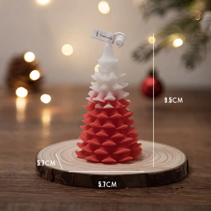 Christmas Tree Scented Soy Wax Candle Gift For Family Friends - Red Cedar Christmas Tree (Sweetberry) - Candles