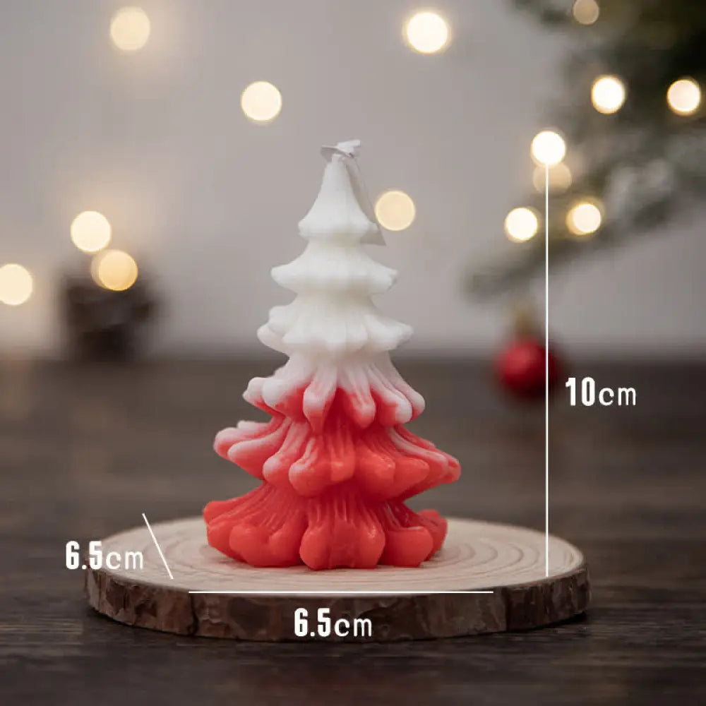 Christmas Tree Scented Soy Wax Candle Gift For Family Friends - Red Conifer Christmas Tree(Sweetberry) - Candles