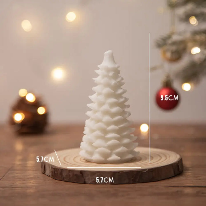 Christmas Tree Scented Soy Wax Candle Gift For Family Friends - White Cedar Christmas Tree(Tuberose) - Candles