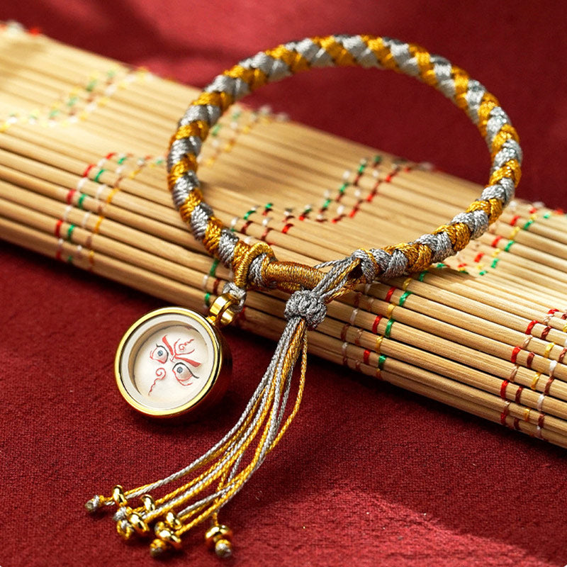 BWOOOH Handmade Tibetan Five God Of Wealth Dragon Scale Rope Luck Braid Bracelet