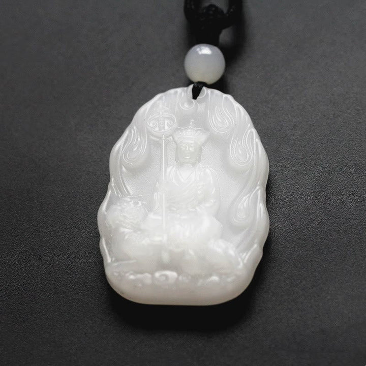 BWOOOH Ksitigarbha Buddha Liuli Crystal Serenity Amulet Necklace Pendant