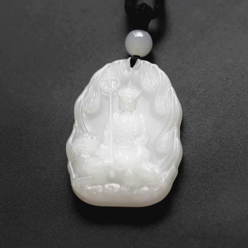 BWOOOH Ksitigarbha Buddha Liuli Crystal Serenity Amulet Necklace Pendant