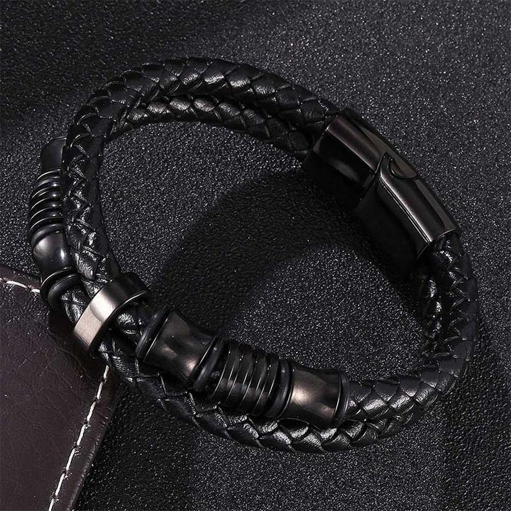 BWOOOH Layered Leather Weave Fortune Bracelet