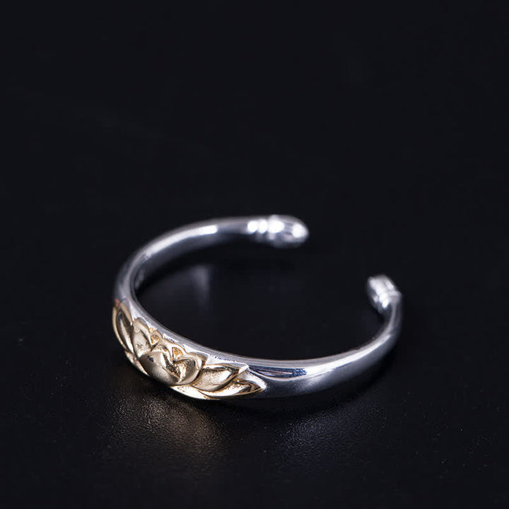 BWOOOH 925 Sterling Silver Lotus Flower New Beginning Ring