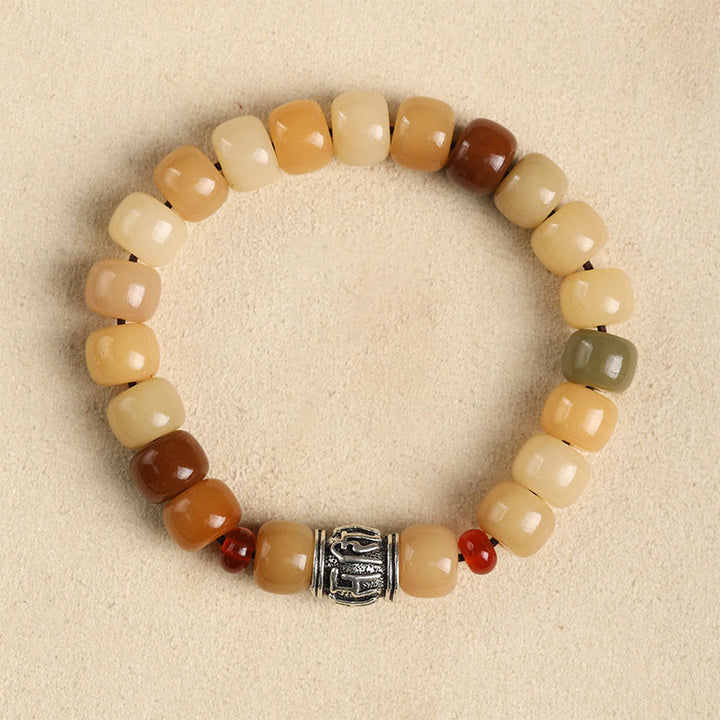 BWOOOH Natural Bodhi Seed The Lord of the Corpse Forest Om Mani Padme Hum Wisdom Bracelet