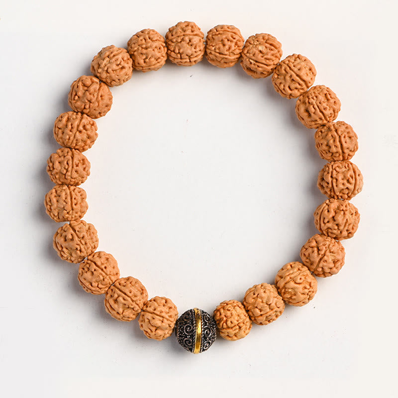 BWOOOH Tibet Rudraksha Bodhi Seed Wealth Auspiciousness Bracelet | spiritual healing bracelet