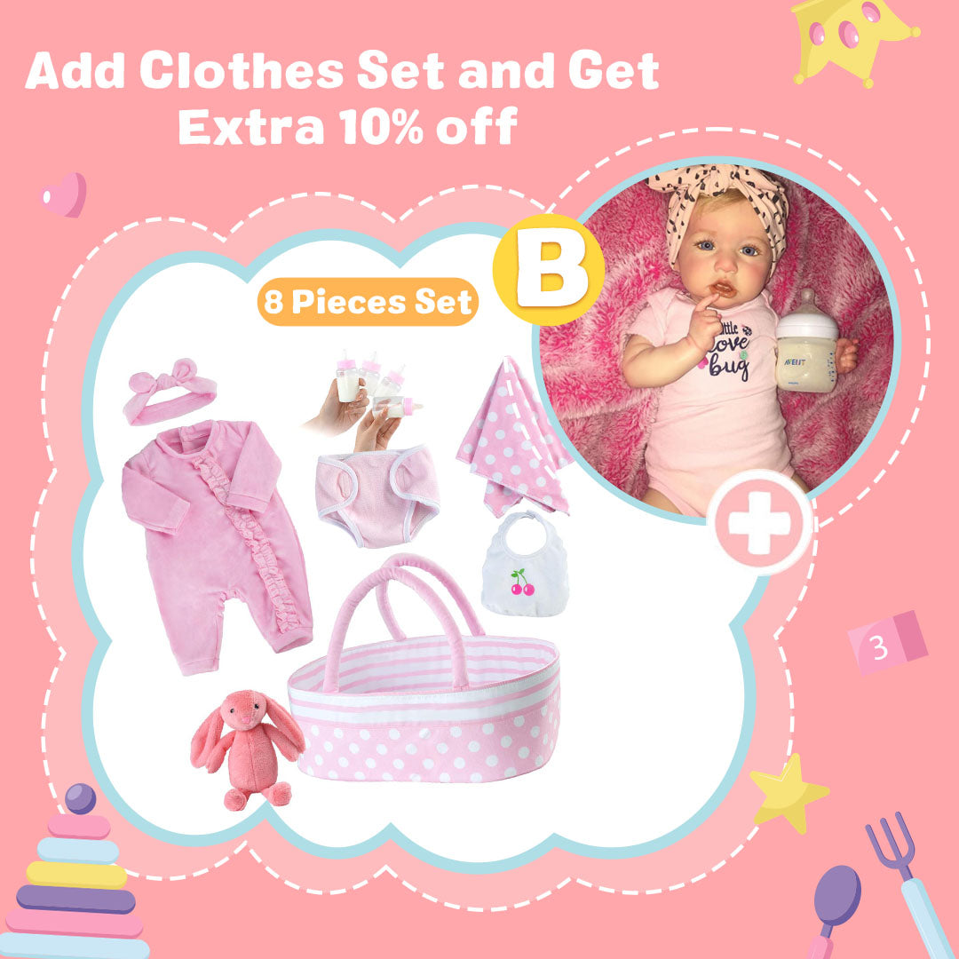 20'' Touch Real Reborn Baby Doll Girl Blanco with Coos and ''Heartbeat''