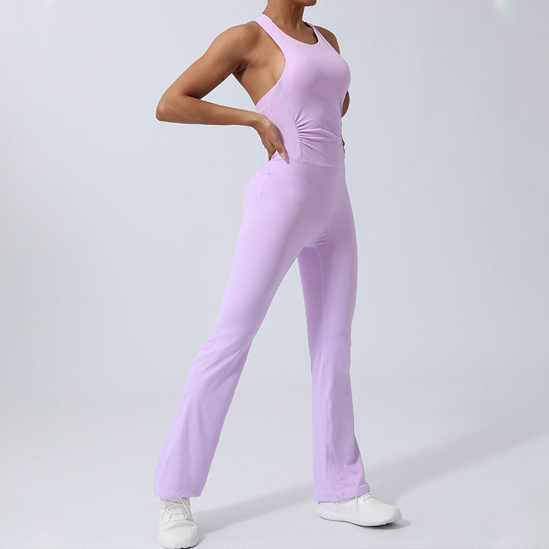 BWOOOH printed yoga pants - Women Workout Crisscross Sleeveless Flar