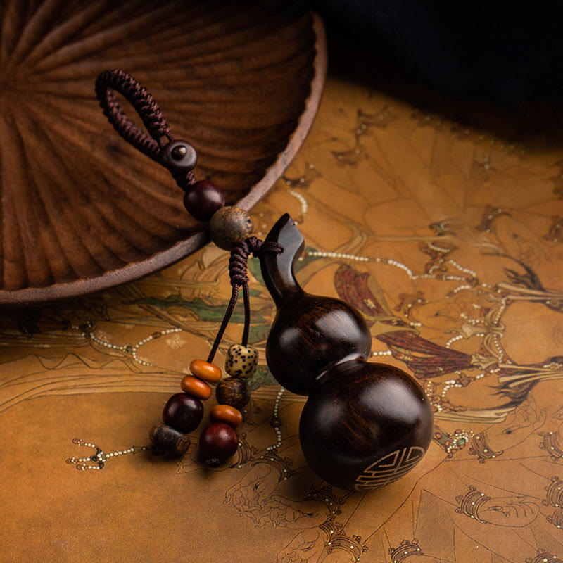 BWOOOH Tibetan Ebony Small Leaf Red Sandalwood Gourd Luck