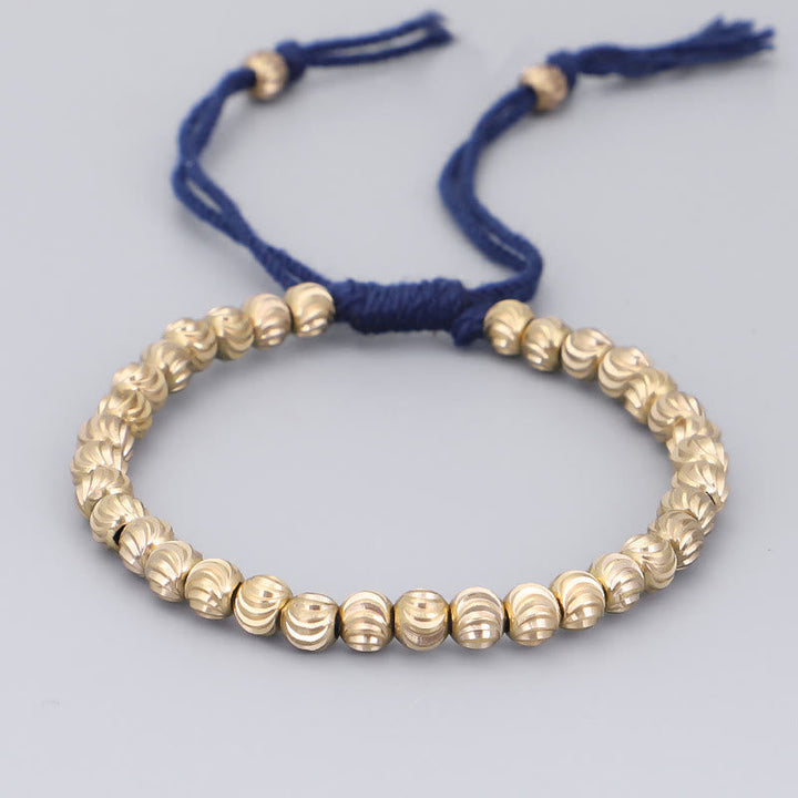 BWOOOH Tibetan Handmade Copper Bead Luck String Bracelet | natural stone spiritual bracelet for healing and mindful living