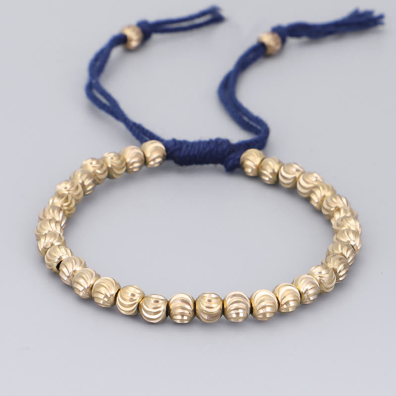 BWOOOH Tibetan Handmade Copper Bead Luck String Bracelet | natural stone spiritual bracelet for healing and mindful living