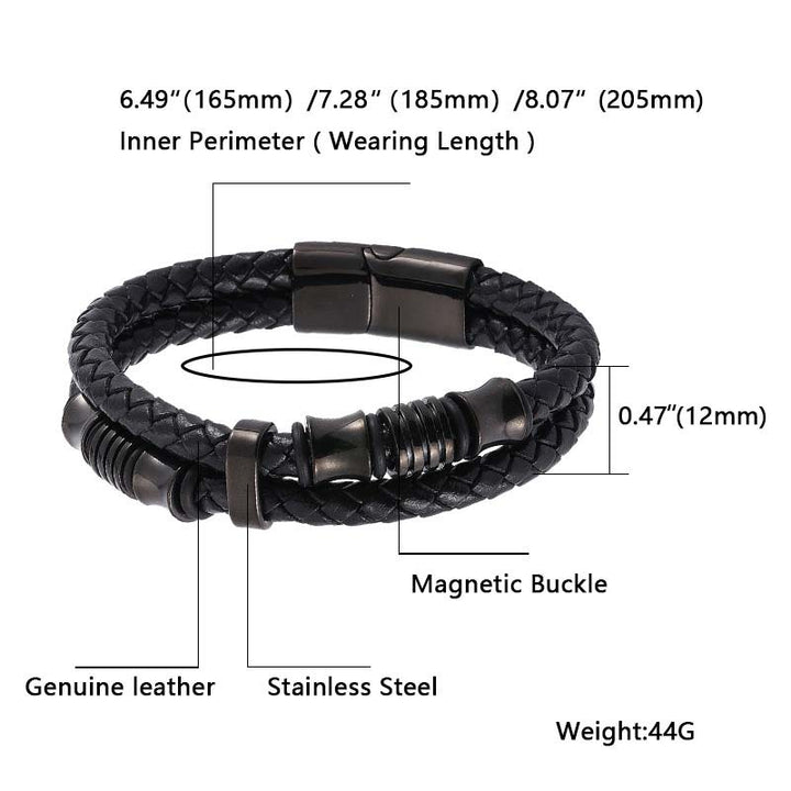 BWOOOH Layered Leather Weave Fortune Bracelet