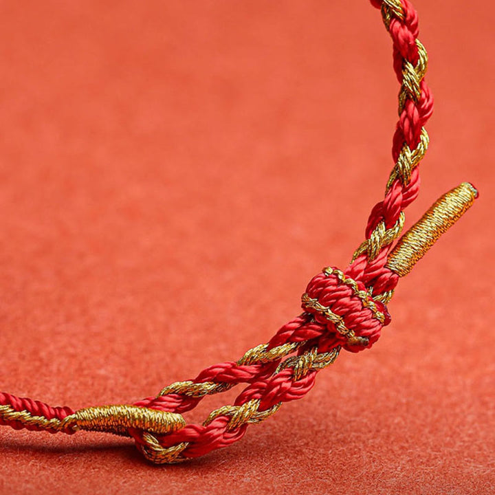 BWOOOH Handmade Chinese Zodiac Rabbit Rooster Rat Horse Dragon Protection Braid String Bracelet