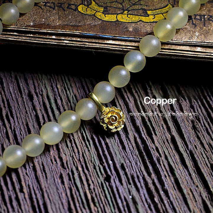 BWOOOH 108 Mala Beads Tibet Sheep Horn Amber Luck Bracelet