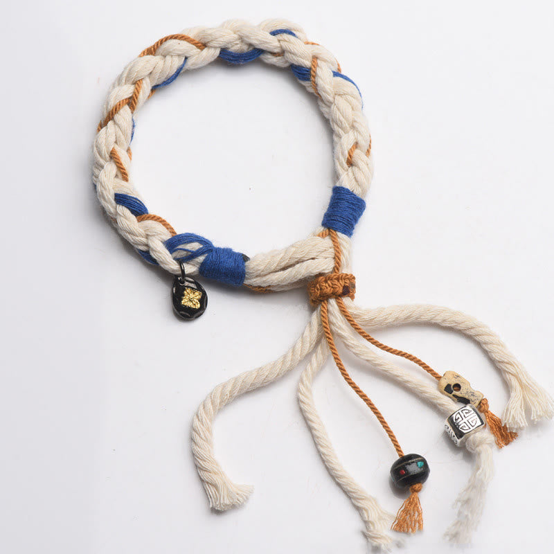 BWOOOH Tibet Zakiram Goddess of Wealth Thangka Handmade Luck Bracelet | spiritual healing bracelet
