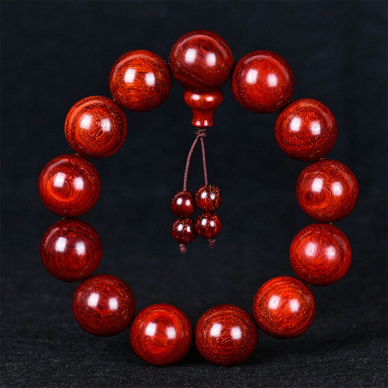 Tibetan Small Leaf Red Sandalwood Balance Bracelet (Extra 30% Off | USE CODE: FS30)
