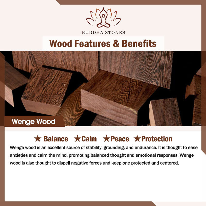 BWOOOH Tibet Wenge Wood Om Mani Padme Hum OM Symbol Mantra Horn Pattern Protection Necklace Pendant