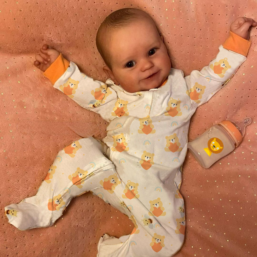 12" & 15" Realistic Reborn Newborn Chubby Cheek Face Baby Doll Girl Leilani with Silicone Vinyl Washable Body