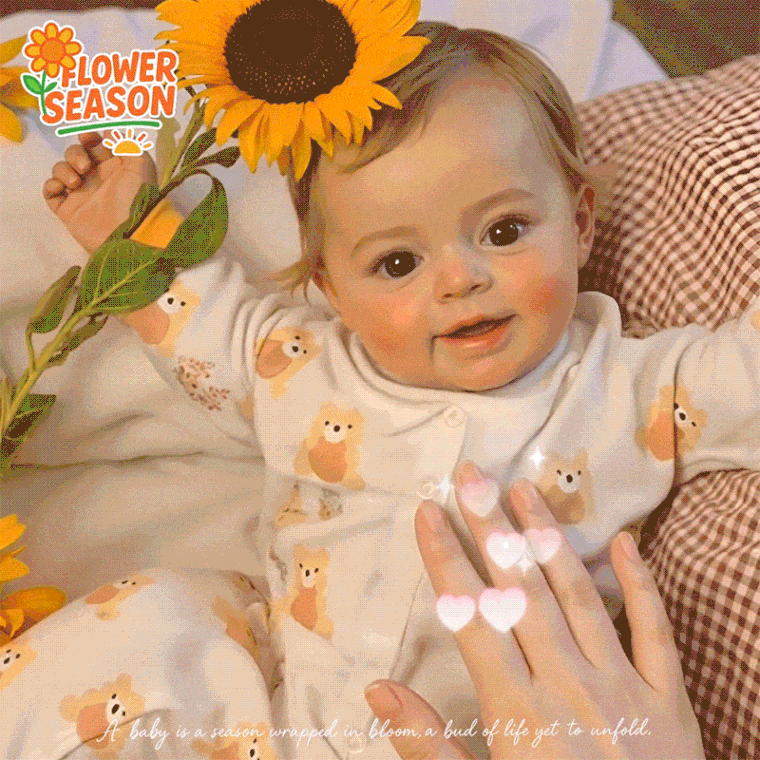 Weighty 20" Realistic Reborn Baby Doll Janelle Girl Maddie Doll 2024, with Chubby and Flexible Limbs