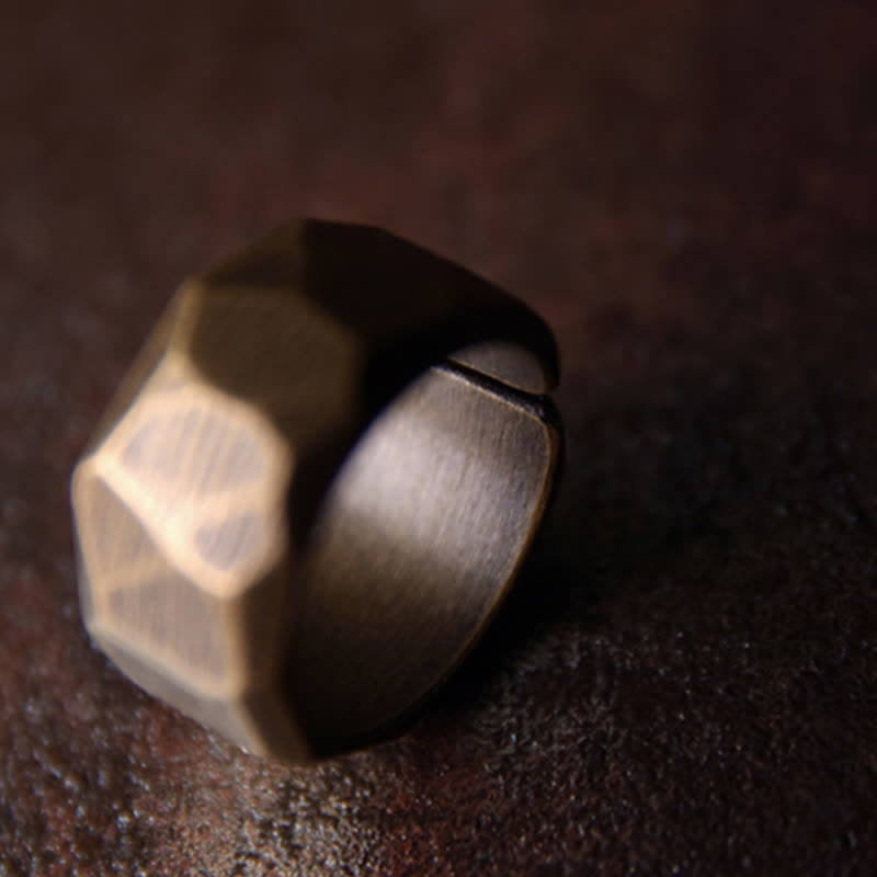 BWOOOH Tibetan Simple Design Copper Wealth Ring