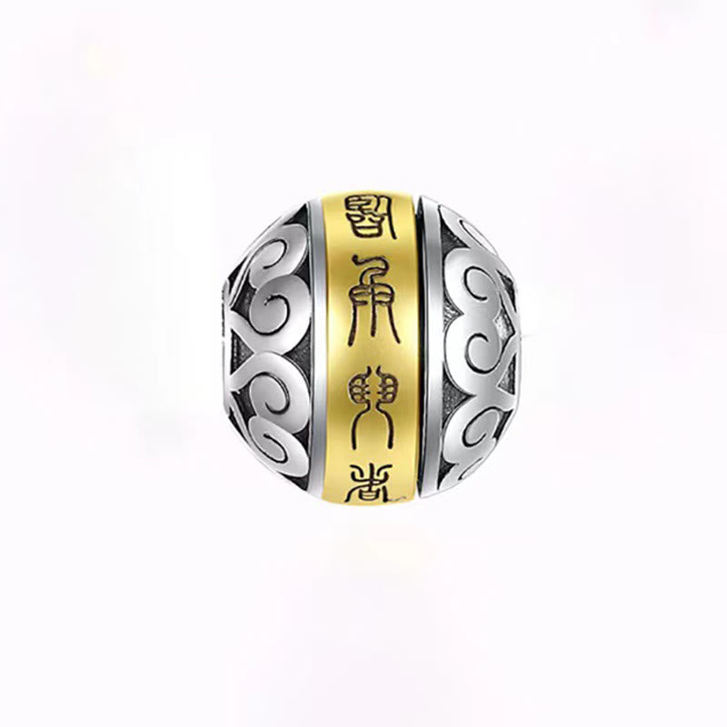 BWOOOH Taoist Nine Character Mantra Amulet Balance Rotatable Necklace Pendant