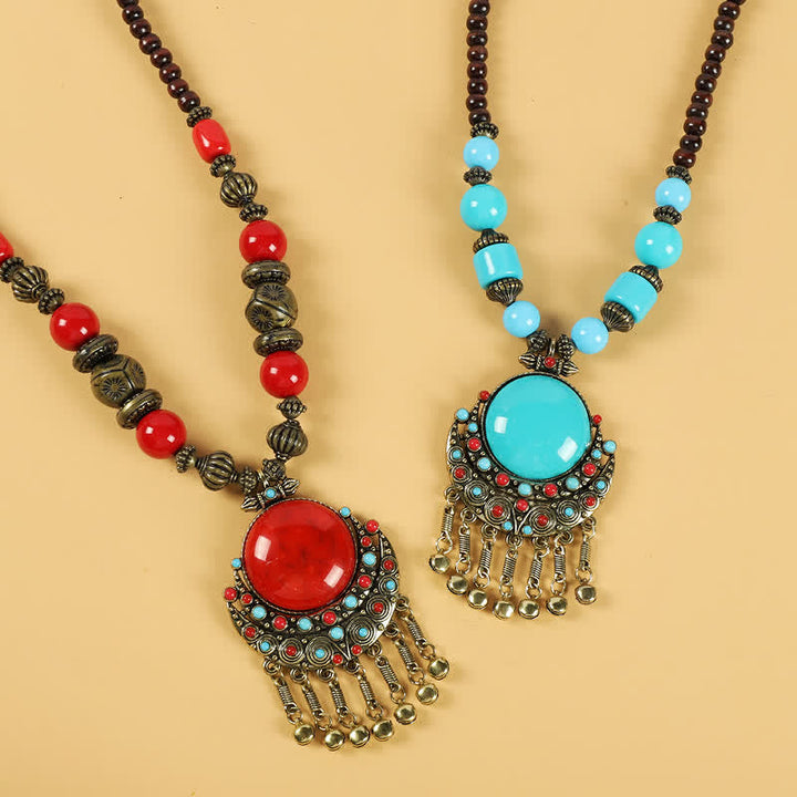 Tibetan Retro Beads Tassel Hair Decoration Hair Accessories