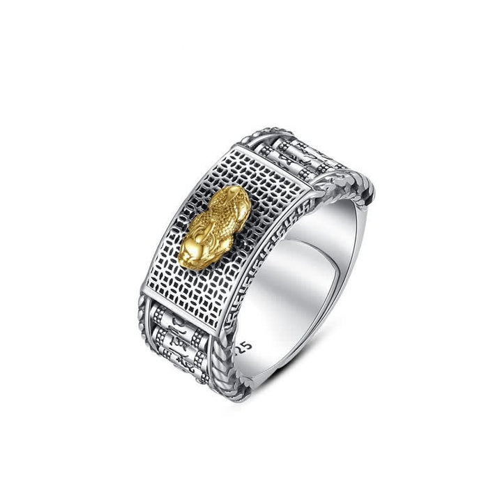 BWOOOH Lucky FengShui PiXiu Wealth Prayer Wheels Couple Ring